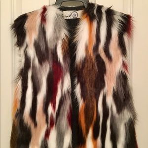 Anthropologie Rosie Neira Faux Fur Vest - XS